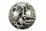 Polished Graphic Tourmaline Sphere - Madagascar #241123-1